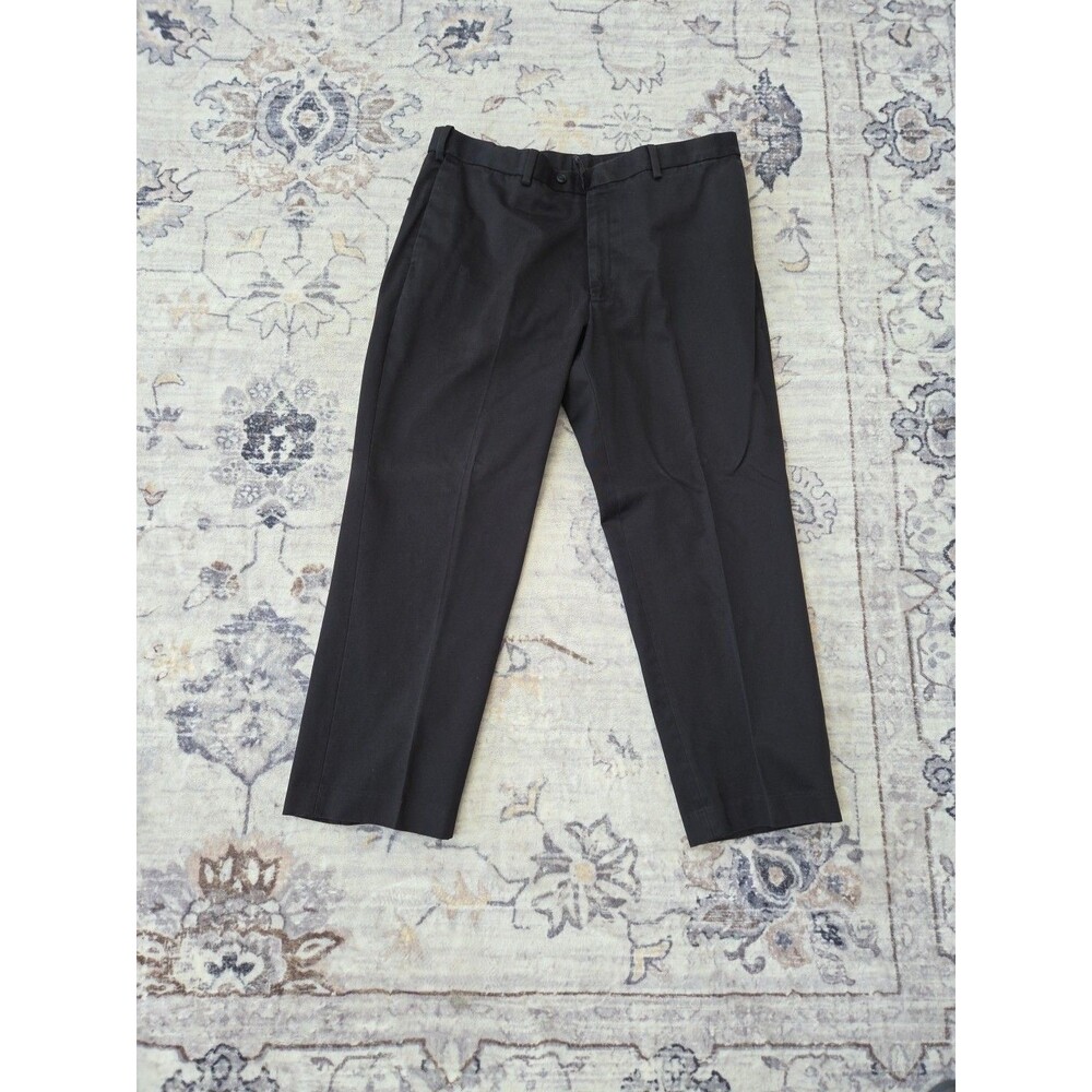 #483 Perry Ellis Portfolio men's 38x29 100% Cotton chinos dress pants black